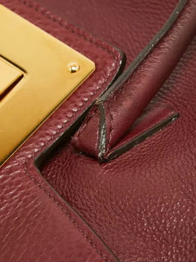 Pre-owned Tom Ford Leather Tote Bag In Red