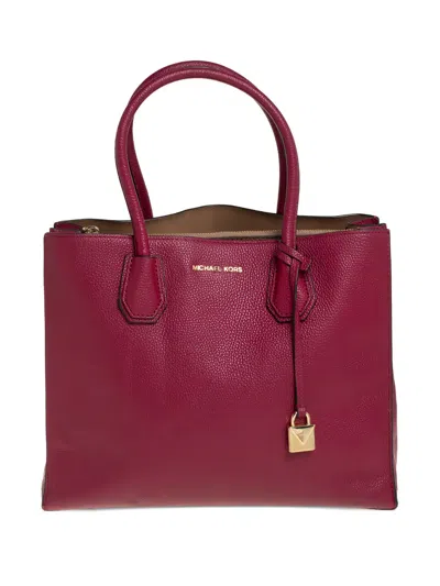 Pre-owned Michael Kors 2024 Mercer Tote Bag In Red