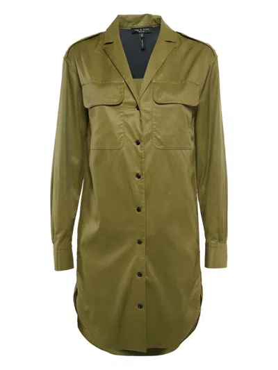 Pre-owned Rag & Bone 2024 Cotton-blend Shirt Dress In Green