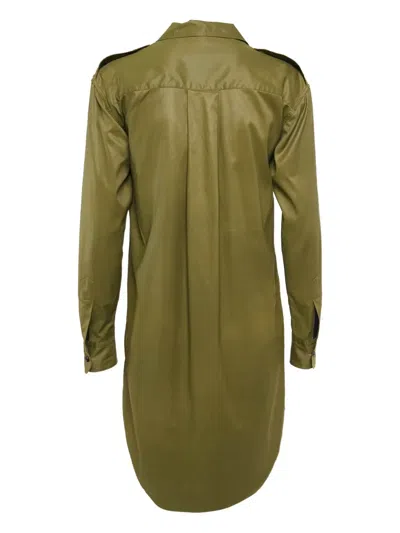 Pre-owned Rag & Bone 2024 Cotton-blend Shirt Dress In Green