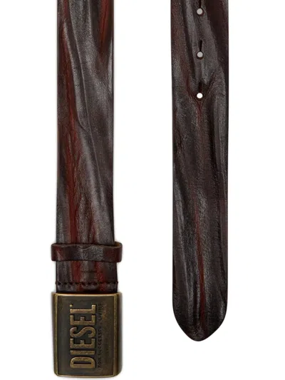 Diesel B-metal Belt In Brown