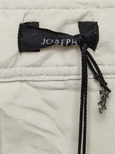 Pre-owned Joseph Drawstring Silk Dress In Gray