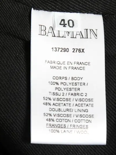 Pre-owned Balmain Sequined-embellished Belted Jacket