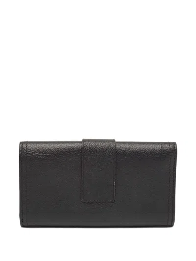Pre-owned Burberry 2024 Buckled Wallet In Black