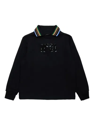 N°21 Polo-collar Sweatshirt In Black