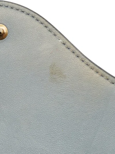 Pre-owned Dior Saddle Pouch Clutch Bag In Gray