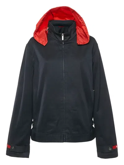 Pre-owned Carolina Herrera Hooded Zip Jacket In Blue