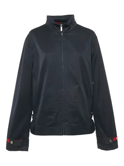 Pre-owned Carolina Herrera Hooded Zip Jacket In Blue