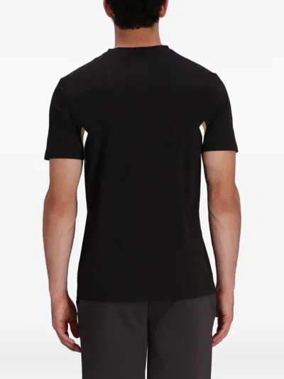 Hugo Boss Active Slim-fit T-shirt With Moisture Management In Black