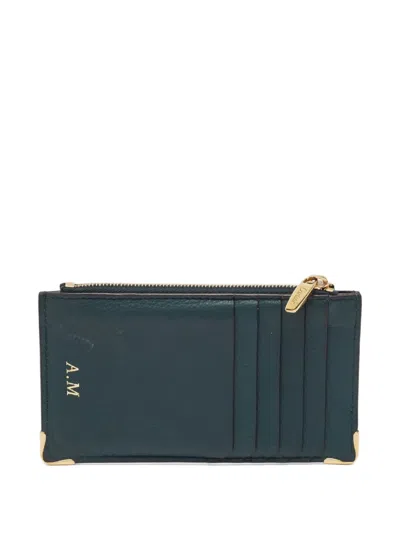 Pre-owned Cartier Leather Card Holder In Green