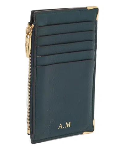 Pre-owned Cartier Leather Card Holder In Green