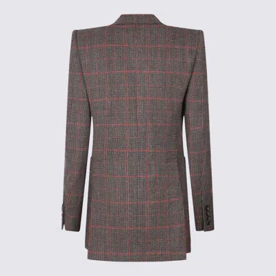 Chloé Tailored Jacket Longline Silhouette In Gray