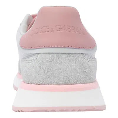 Dolce & Gabbana Mixed-material Dg Cushion Sneakers In Gray