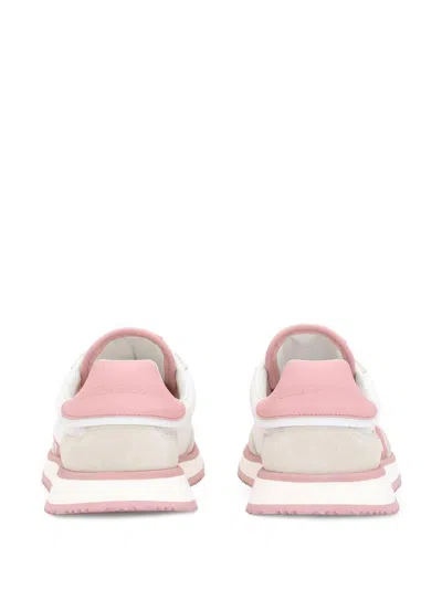 Dolce & Gabbana Mixed-material Dg Cushion Sneakers In Gray