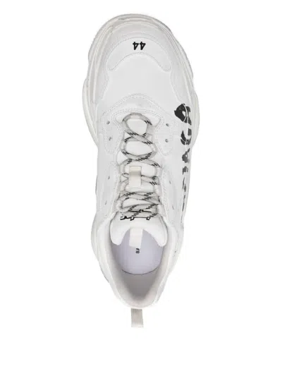 Balenciaga Triple S Graffiti-print Chunky Sneakers In White
