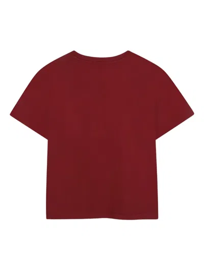 Michael Kors Logo-embroidered T-shirt In Red