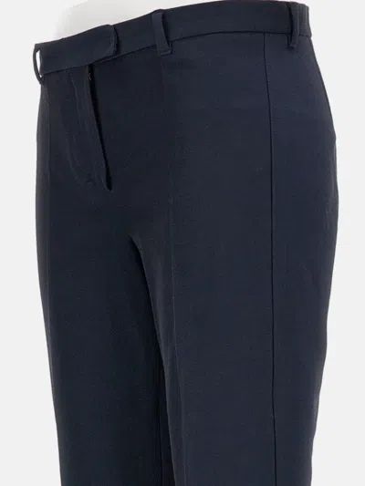 S Max Mara Pleated Trousers In Blue