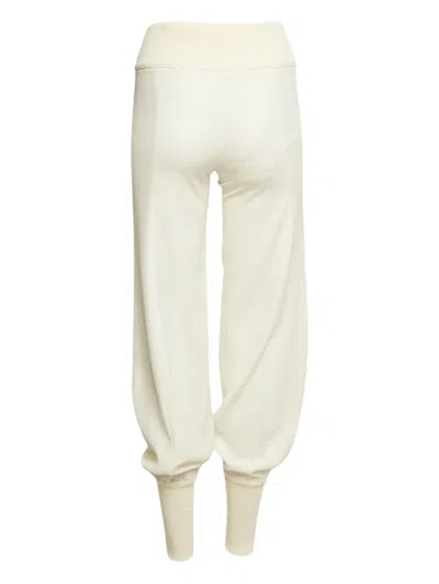 Pre-owned Versace Ribbed-cuffs Trousers In Neutral