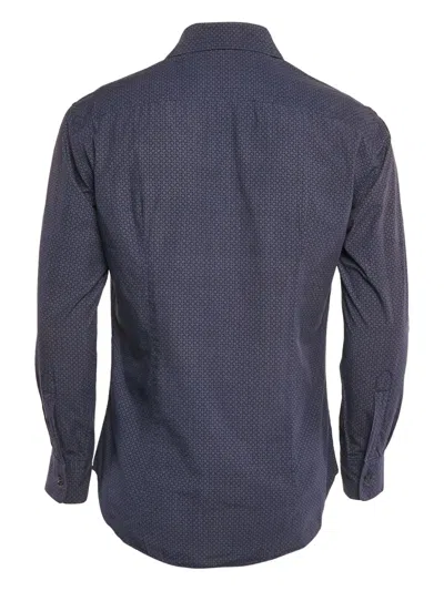 Pre-owned Ferragamo Printed Cotton Shirt In Blue