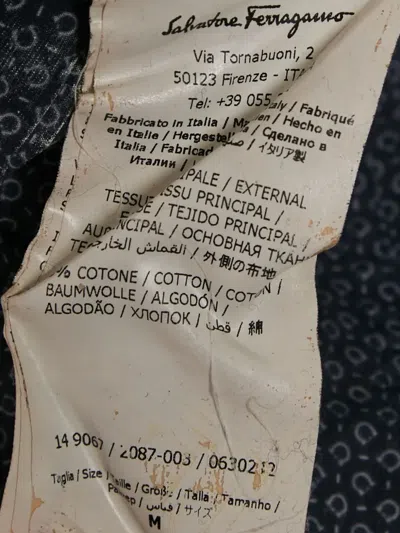 Pre-owned Ferragamo Printed Cotton Shirt In Blue