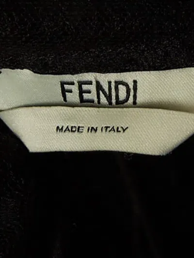 Pre-owned Fendi Lace-trim Pleated Dress In Black