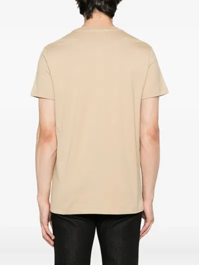 Balmain Logo-detail Cotton T-shirt In Neutral