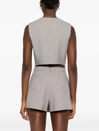 Maje Pinstriped Vest In Neutral