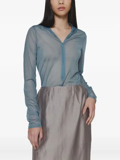 Amomento Zip-up Hoodie In Blue