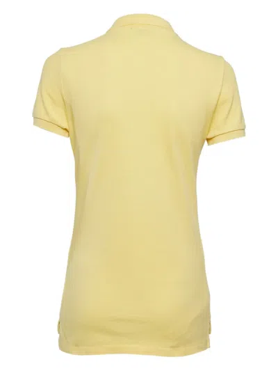 Pre-owned Polo Ralph Lauren Vintage Cotton Polo Top In Yellow