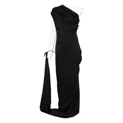 Vivienne Westwood One-shoulder Draped Maxi Dress In Black