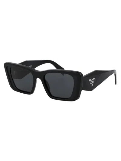 Prada Symbole 51mm Rectangular Sunglasses In Black