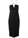 CUSHNIE ET OCHS bead embroidered fringed dress,DRYCLEANONLY