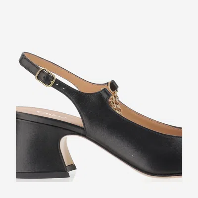 Chloé Charms 55 Chain-embellished Leather Pumps