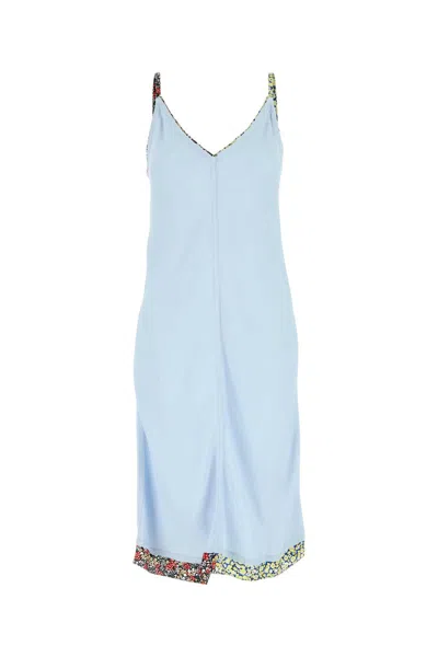 Bottega Veneta Women Light Blue Viscose Blend Dress In Blue