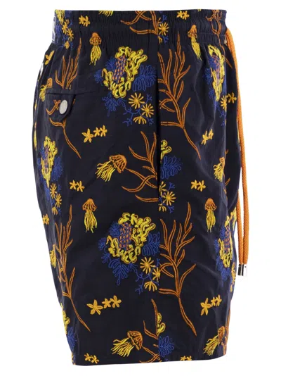 Vilebrequin Mistral - Patterned Swimming Shorts In Blue