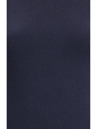 Chloé Chloè Wool And Cotton Turtleneck Pullover In Blue