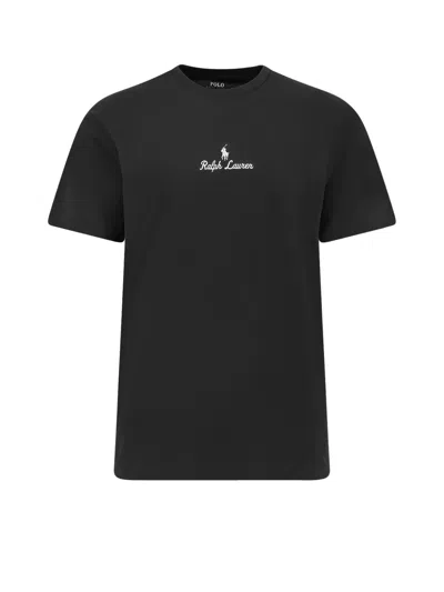 Polo Ralph Lauren Ribbed Crew-neck Cotton T-shirt With Short Sleeves
