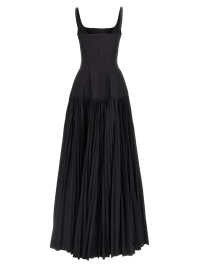 Giovanni Bedin Long Dress With Wide Pleated Skirt