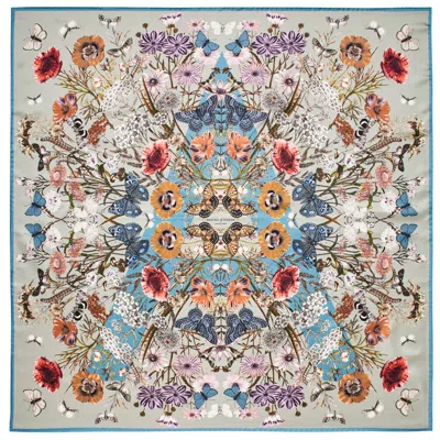 Aspinal Of London Botanical 'a' Silk Scarf