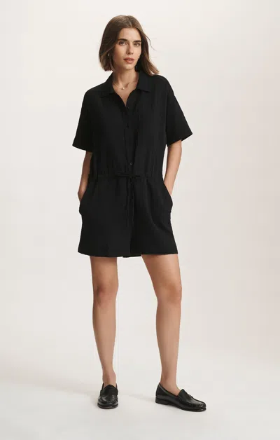 Mavi Cinched Waist Romper In Black