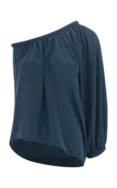 Martin Grant Asymmetric Neckline Silk Top