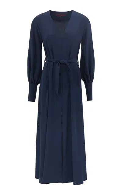 Martin Grant Wrap Long Sleeve Silk Dress