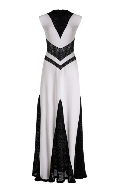 Lanvin Two-tone Lace Maxi Dress
