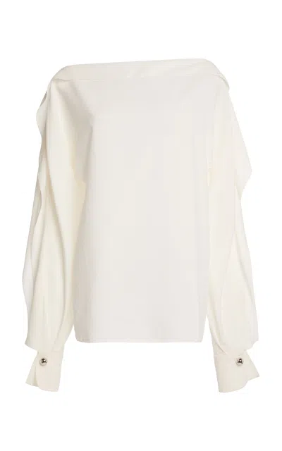 Lanvin Ruffled Silk Blend Blouse
