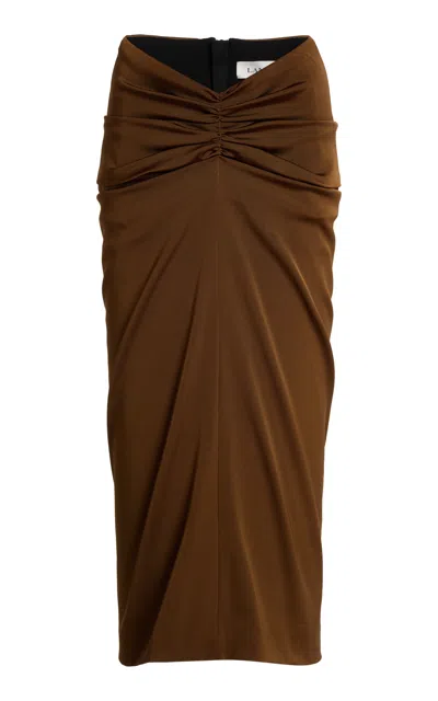 Lanvin Draped-waist Midi Skirt