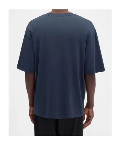 Jacquemus Le-t-shirt Stazione Logo Patch T-shirt In Blue