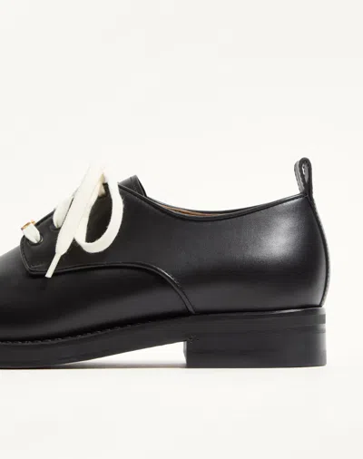Valentino Derby Punx In Calfskin In Black