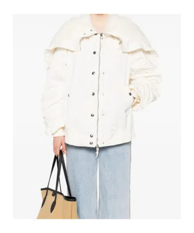 Ermanno Scervino Voluminous Parka With Oversized Collar In White