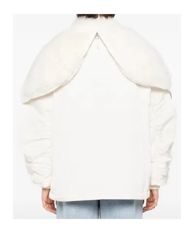 Ermanno Scervino Voluminous Parka With Oversized Collar In White