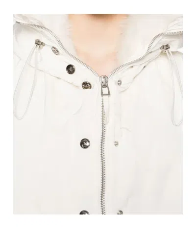 Ermanno Scervino Voluminous Parka With Oversized Collar In White